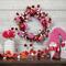 Red and White Candies and Hearts Valentine's Day Wreath 16" Unlit